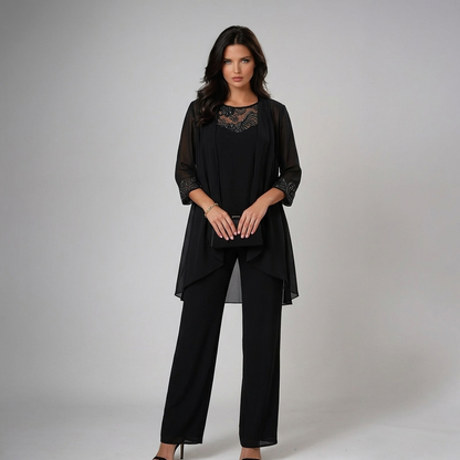 Bronte - Soft-Touch Three-Piece Pantsuit Set
