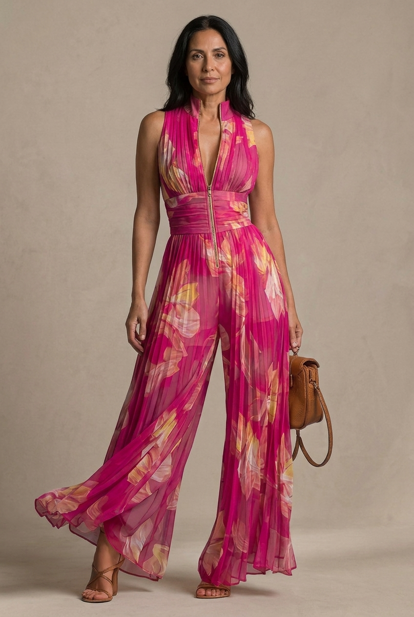 Odessa - Soft-Touch Wide-Leg Jumpsuit