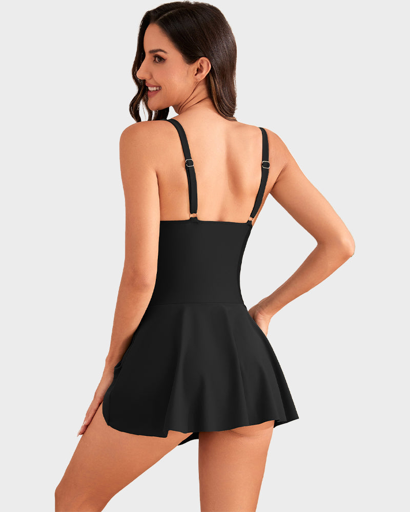 👙Summer Hot Sale 50% OFF💃Women's One Piece Tummy Control Tie Knot Swimsuit