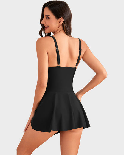 👙Summer Hot Sale 50% OFF💃Women's One Piece Tummy Control Tie Knot Swimsuit