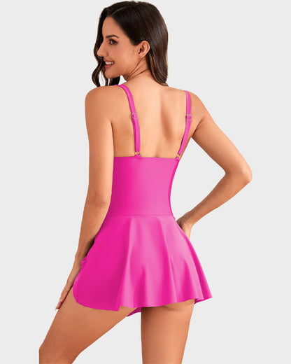 👙Summer Hot Sale 50% OFF💃Women's One Piece Tummy Control Tie Knot Swimsuit