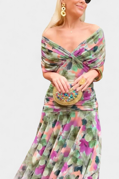 Tamsyn - Soft-Touch Floral Maxi Dress