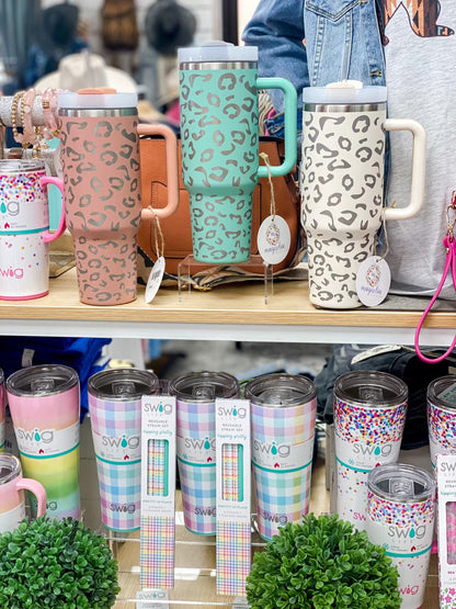 40oz Leopard Print Stainless Tumbler