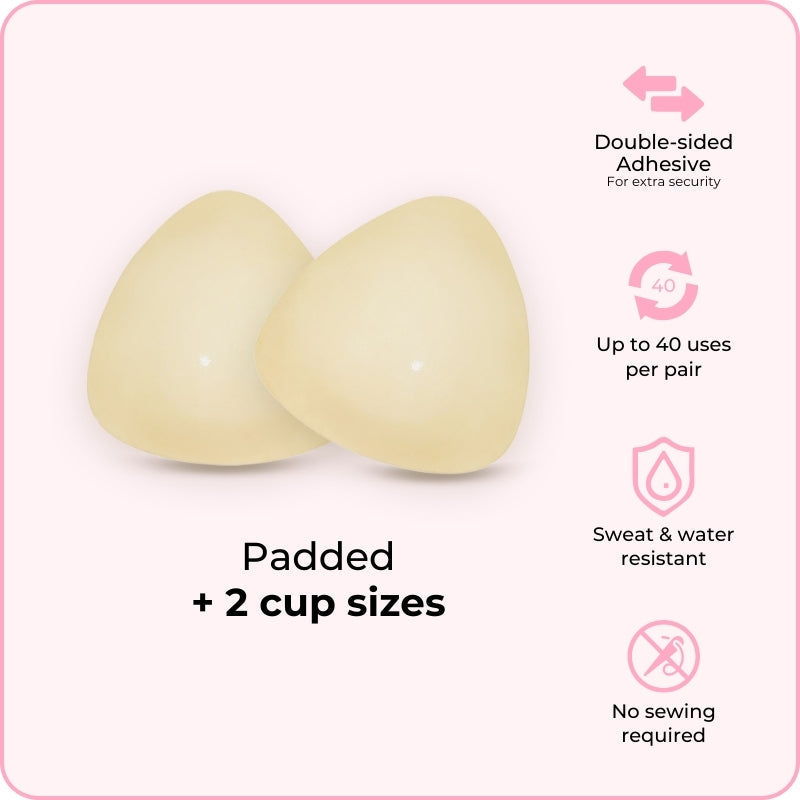 🔥 BUY 1 GET 1 FREE! ✨ Invisible Lift Bra Inserts 💖 Instant Lift, No Nipple Slips & Perfect for Low-Cut Tops