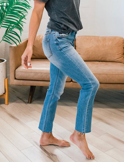 KanCan Emily Button Down Straight Jean