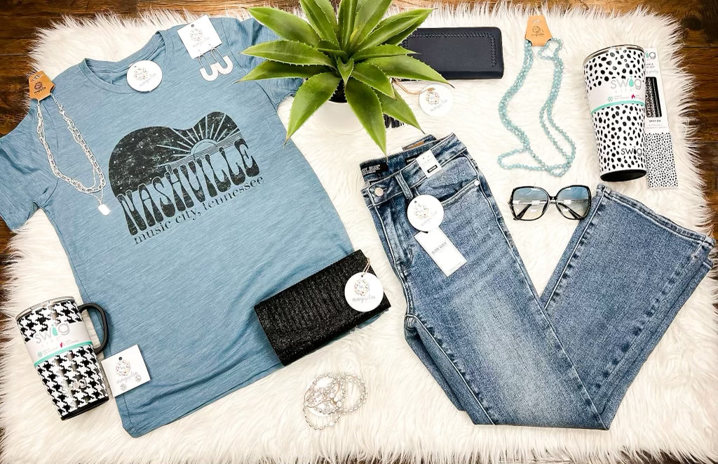 Nashville Music City Vintage Graphic Tee