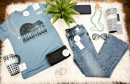 Nashville Music City Vintage Graphic Tee