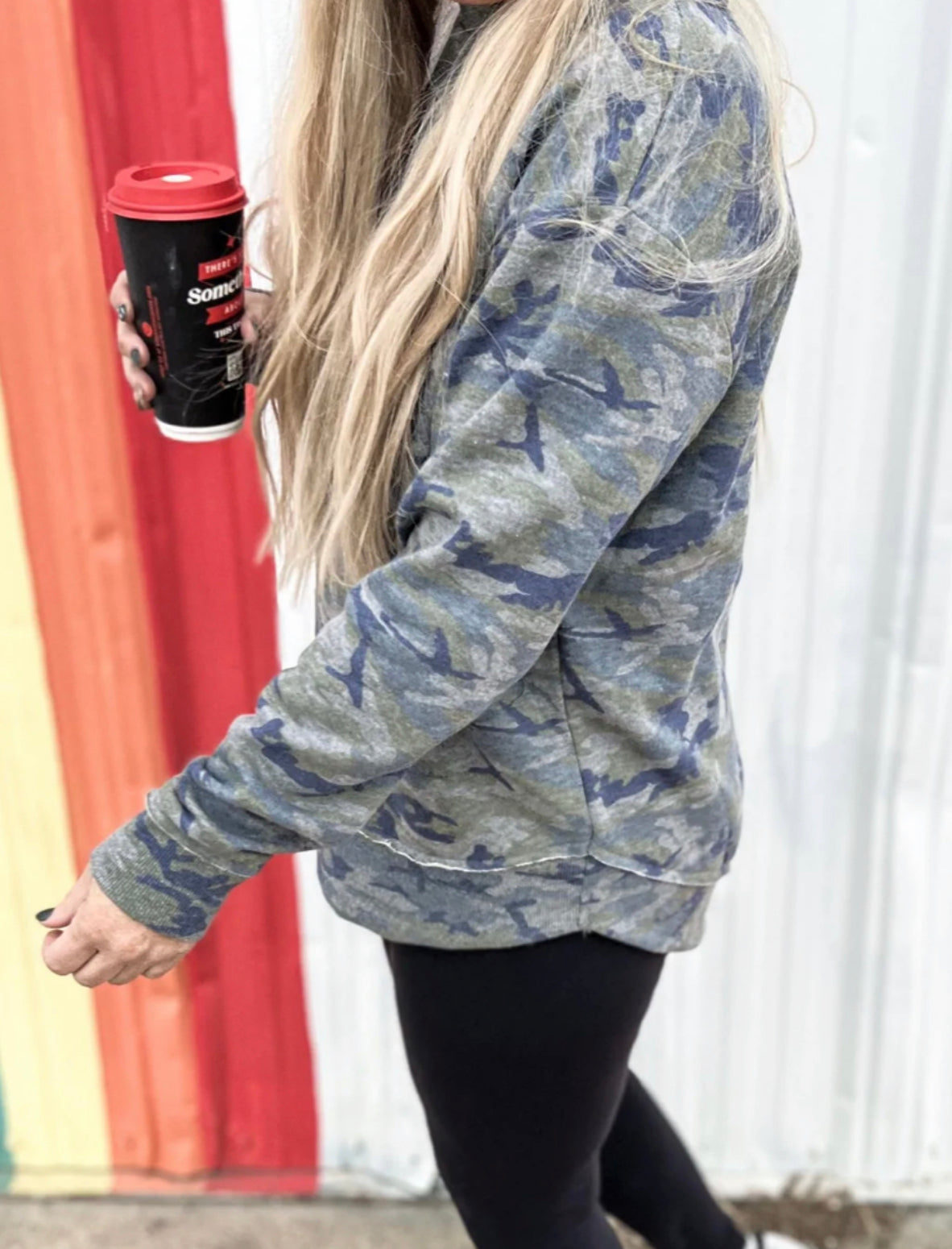 Weekend Fleece Casual Sweatshirt Vintage Camo