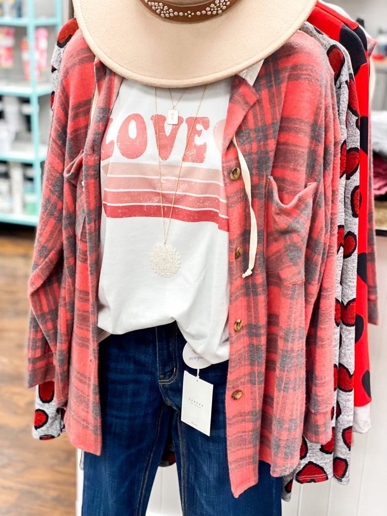 Vintage Stripe Love Tee