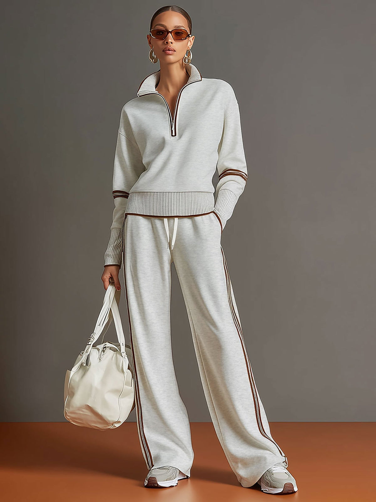 Honora - Soft-Touch Wide-Leg Two-Piece Set