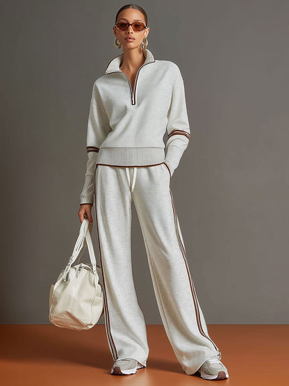 Honora - Soft-Touch Wide-Leg Two-Piece Set