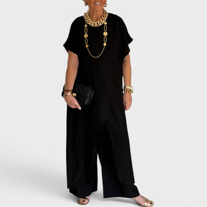 Roseth - Layered Tunic and Wide Leg Trousers Set