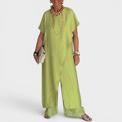 Roseth - Layered Tunic and Wide Leg Trousers Set