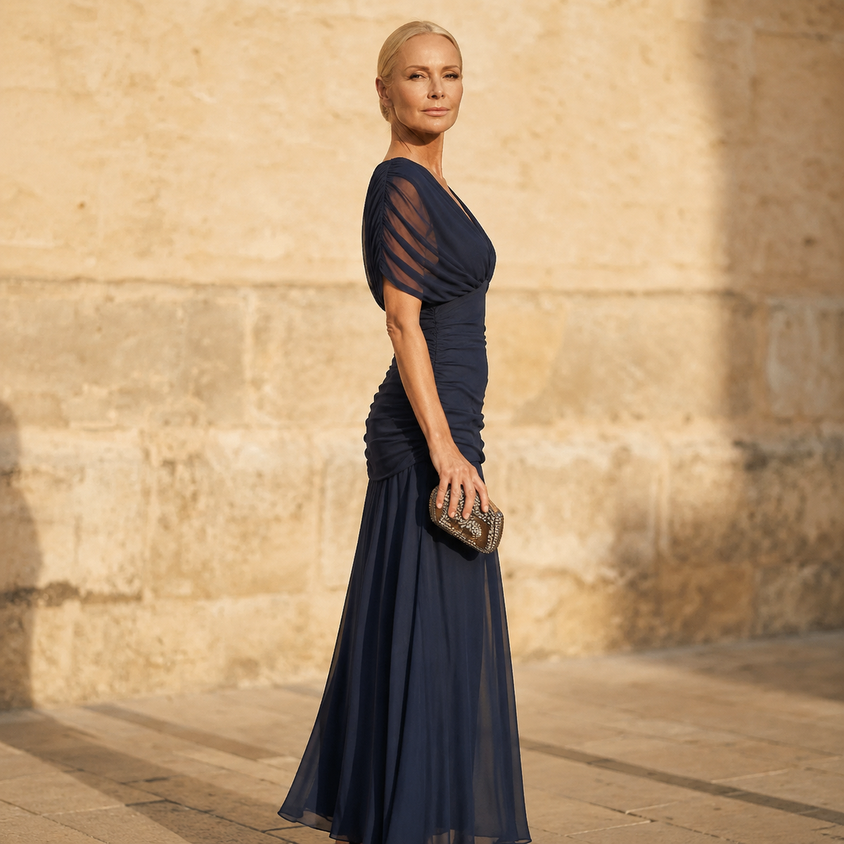 Lileas - Soft-Touch Pleated Evening Dress
