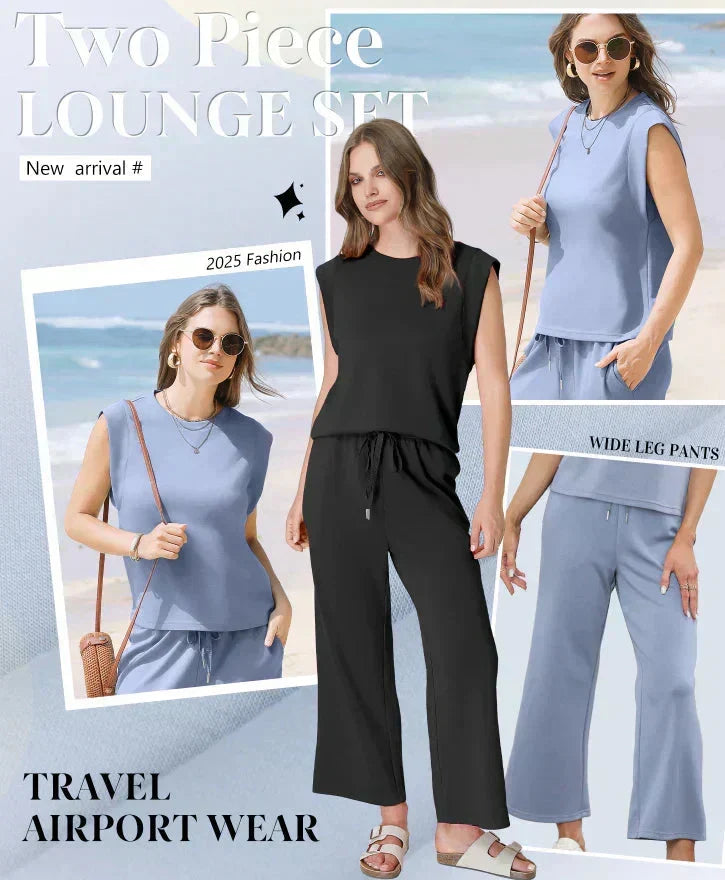 🌺 Hot Sale 49% OFF🌺 New Women's  Sleeveless Top & Wide-Leg Pants 2-Piece Set