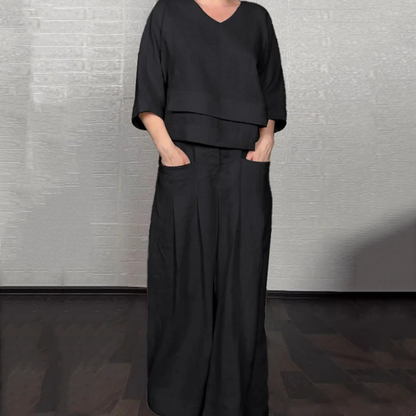 Tania - Breezy Linen Two-Piece Set
