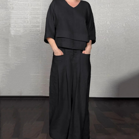 Tania - Breezy Linen Two-Piece Set