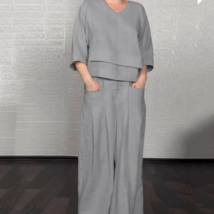 Tania - Breezy Linen Two-Piece Set