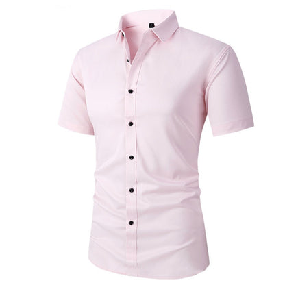 🥳2026 HOT SALE🥳💞50K+ SOLD!👦🕊️ 50% OFF! Men's Short Sleeve Dress Shirt – Dressed up, not stressed. Soft stretch, no iron needed. Looks great with chinos or dress pants. Perfect for birthdays, anniversaries or Sunday best. ✨👔