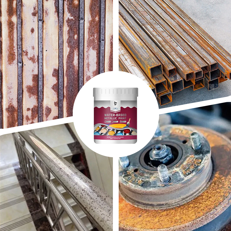 LIMITED TIME 50% OFF⚡Rust Converter Metallic Paint – One coat stops rust, no sanding, no fumes. Dries to a sleek metal finish. Perfect for garden tools & gates. 🔨🛡️