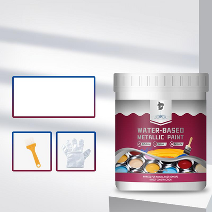 LIMITED TIME 50% OFF⚡Rust Converter Metallic Paint – One coat stops rust, no sanding, no fumes. Dries to a sleek metal finish. Perfect for garden tools & gates. 🔨🛡️