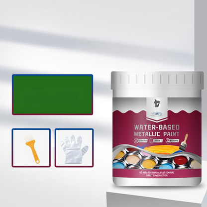 LIMITED TIME 50% OFF⚡Rust Converter Metallic Paint – One coat stops rust, no sanding, no fumes. Dries to a sleek metal finish. Perfect for garden tools & gates. 🔨🛡️