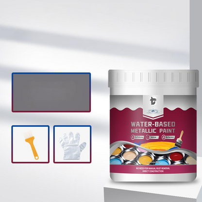 LIMITED TIME 50% OFF⚡Rust Converter Metallic Paint – One coat stops rust, no sanding, no fumes. Dries to a sleek metal finish. Perfect for garden tools & gates. 🔨🛡️