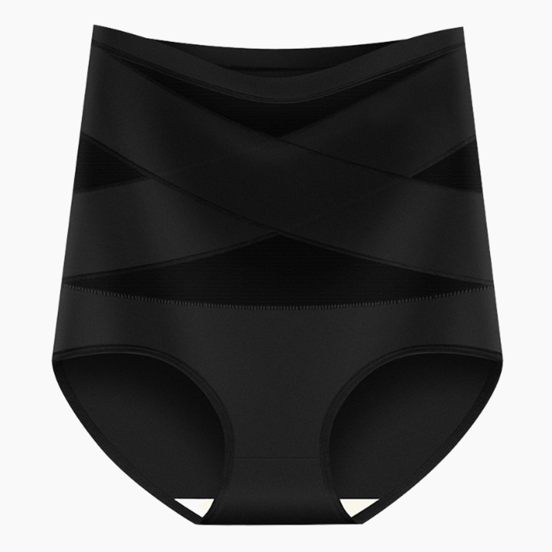 🔥Buy 1 Get 2 Free (3 PCS)✨Plus-Size High-Waist Cross Tummy Control Panties