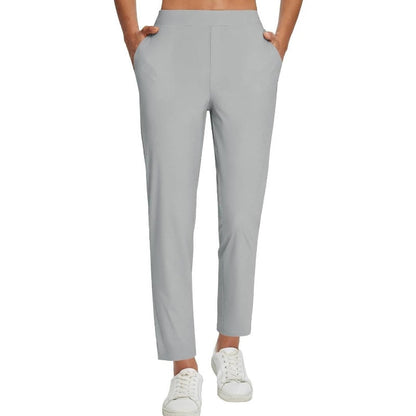 ⏳LIMITED OFFER 70% OFF🌞Women’s Fitted High-Waisted Zip-Pocket Trousers👖Lightweight, Breathable, Soft 26"/27" Ankle Pants with Zipper Pockets