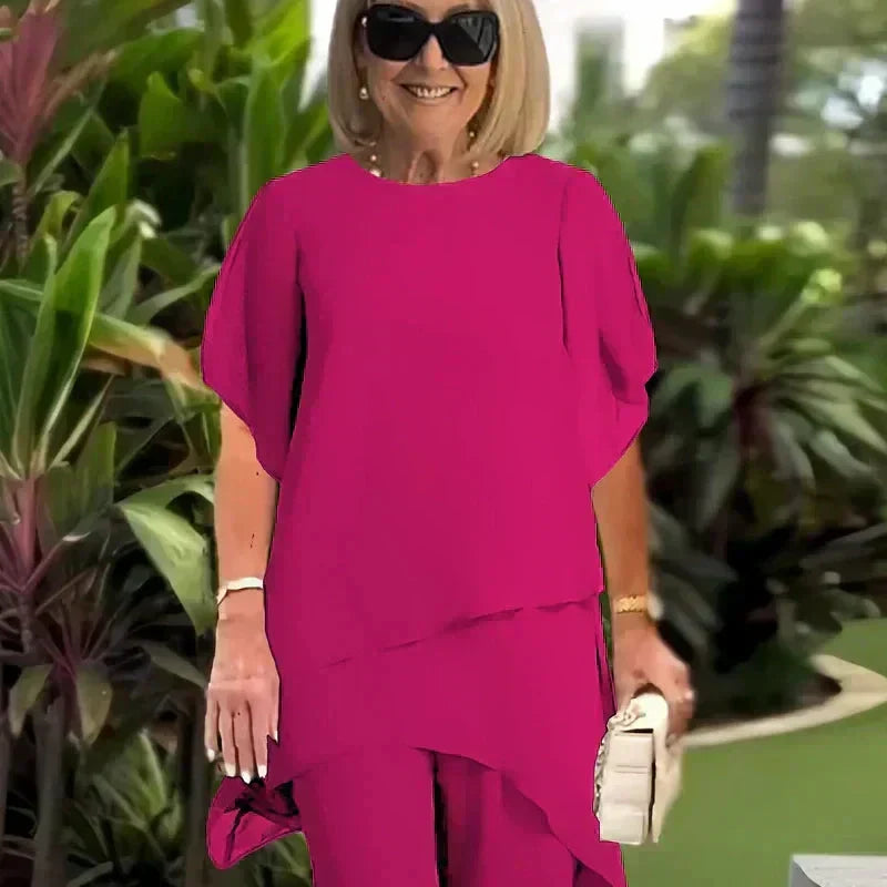 Jessenia - Layered Tunic and Trousers Set