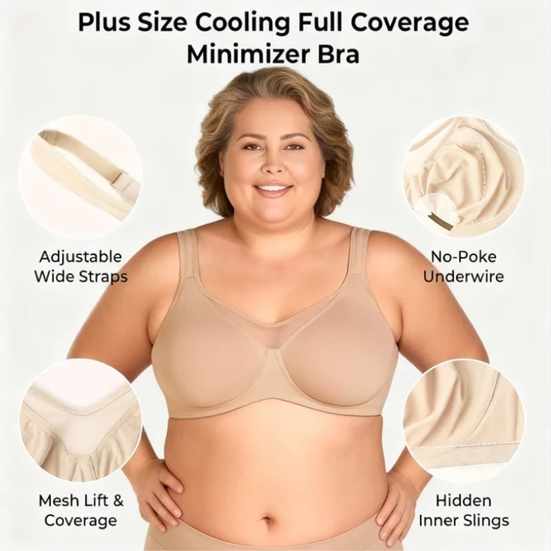 ⏳💐🖤Women's Elegant Sheer Full Coverage Non-padded Plus Size Bra