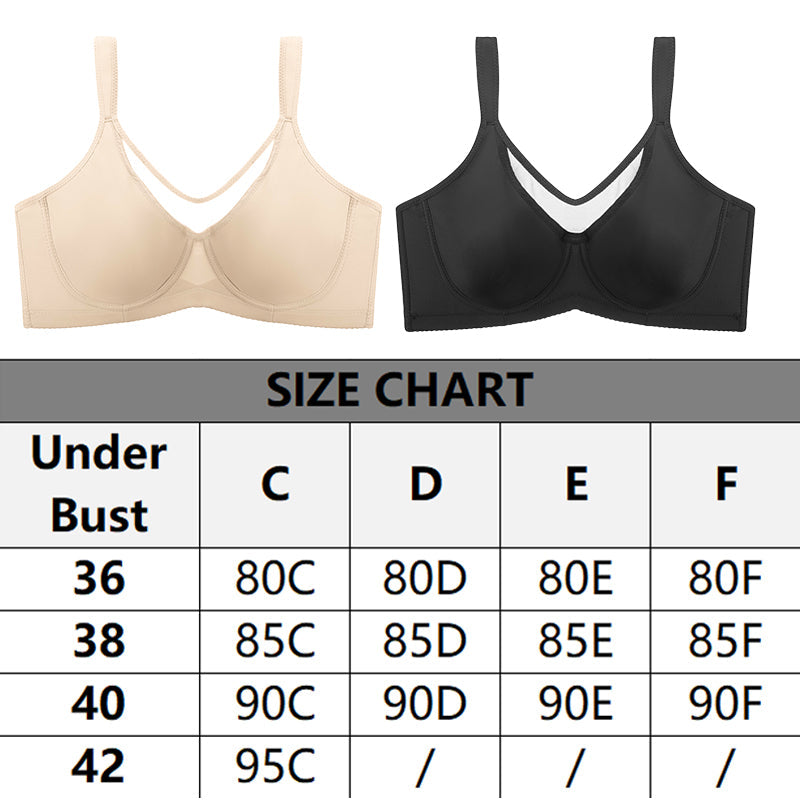 ⏳💐🖤Women's Elegant Sheer Full Coverage Non-padded Plus Size Bra