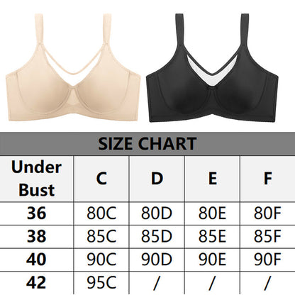 ⏳💐🖤Women's Elegant Sheer Full Coverage Non-padded Plus Size Bra