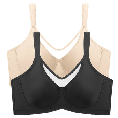 ⏳💐🖤Women's Elegant Sheer Full Coverage Non-padded Plus Size Bra