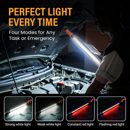 📢📢49% OFF !! ⏰3000LM LED Work Light – Magnetic + hook, 5200mAh battery, 360° rotation. Type‑C fast charge. Bright as day anywhere! 🔋✨