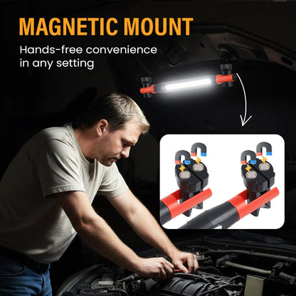 📢📢49% OFF !! ⏰3000LM LED Work Light – Magnetic + hook, 5200mAh battery, 360° rotation. Type‑C fast charge. Bright as day anywhere! 🔋✨