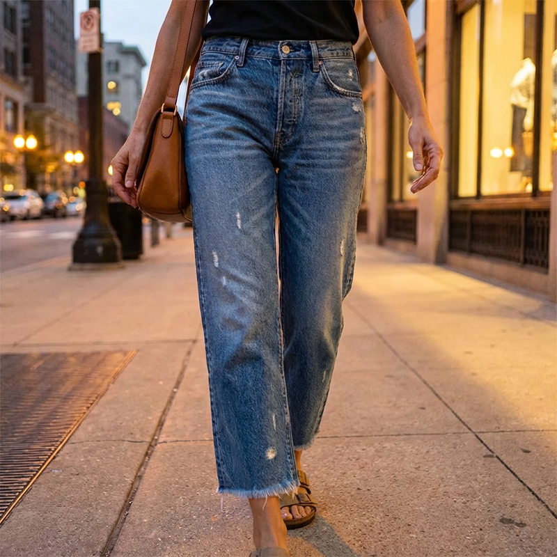 Zelda - Premium Stretch Cropped Jeans