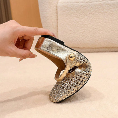 Ulia - Breathable Square-Toe Mary Jane Mules