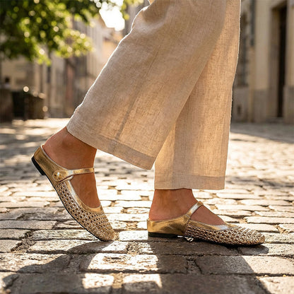Cerise - Shimmering Mary Jane Shoes