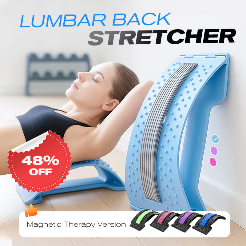 🔥 48% OFF TODAY! 🧘‍♂️Magnetic Lumbar Stretcher – Acupressure Massage, Portable Design & Relieves Back Pain ✨