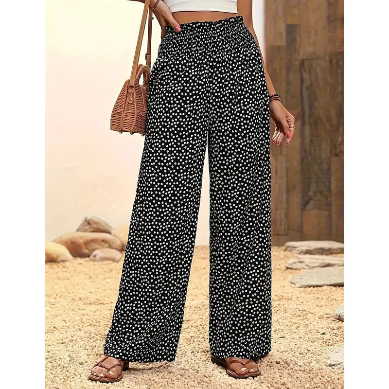 👖 50% OFF NOW! ✨ Women's Smocked High Waist Wide Leg Pants – Flattering Fit, Breathable Fabric & Effortless Style 🌸