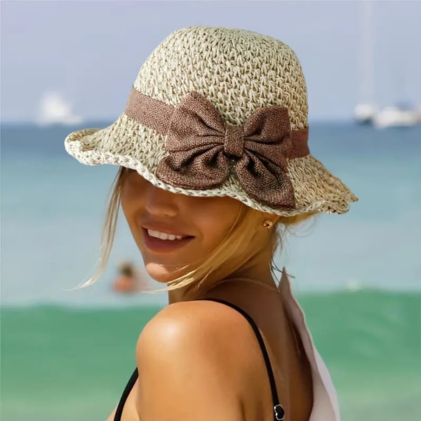 Coralie - Handcrafted Bow Sun Hat