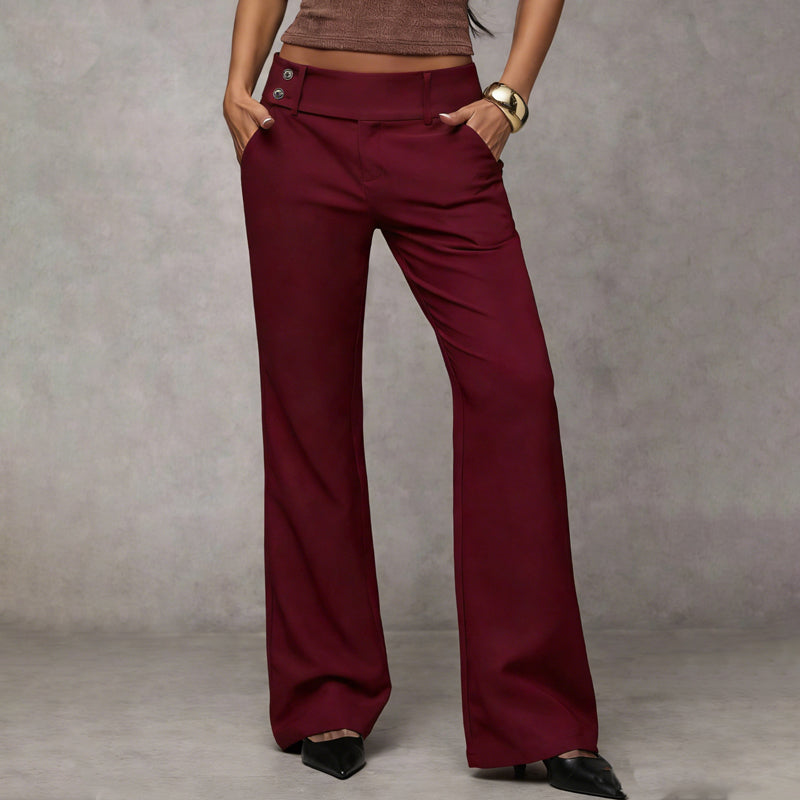 Elowra - Tailored Flared Suit Trousers