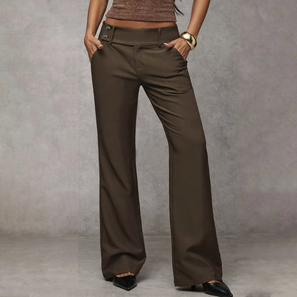 Elowra - Tailored Flared Suit Trousers