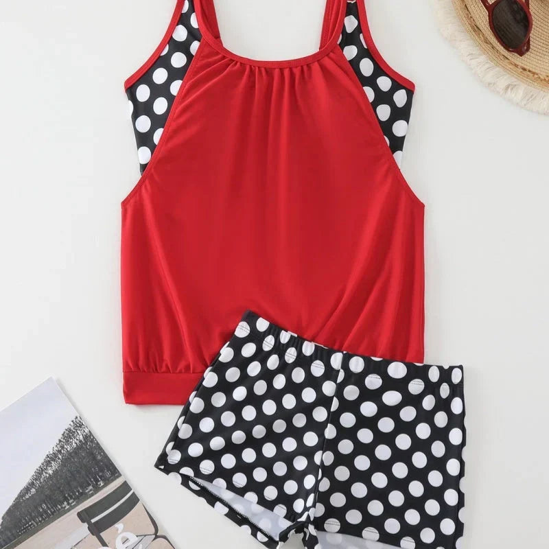 🏖️Summer Hot Sale- 50% OFF👙Women's Polka Dot Two Piece Swimsuit✨