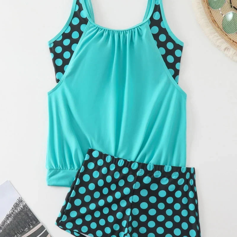 🏖️Summer Hot Sale- 50% OFF👙Women's Polka Dot Two Piece Swimsuit✨
