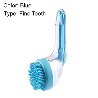 🛁🐾 Pet Bath Brush with Soap Dispenser – Long Handle, No Bending, Soft & Efficient, Easy Bath at Home 🧼✨