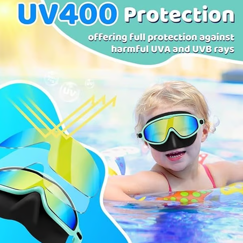 🏊 SUMMER SALE! 🌊 Kids Anti-Choke Swim Goggles with Nose Cover 🐬 Anti-Fog, Leak-Proof & Comfortable Fit