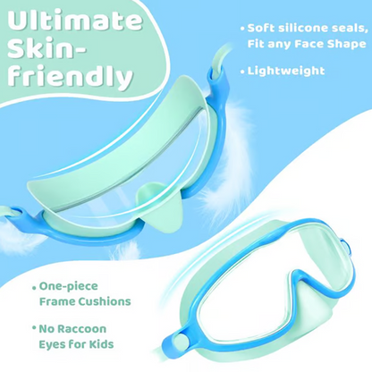 🏊 SUMMER SALE! 🌊 Kids Anti-Choke Swim Goggles with Nose Cover 🐬 Anti-Fog, Leak-Proof & Comfortable Fit