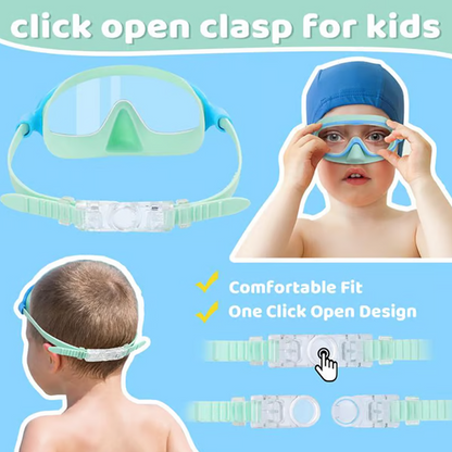 🏊 SUMMER SALE! 🌊 Kids Anti-Choke Swim Goggles with Nose Cover 🐬 Anti-Fog, Leak-Proof & Comfortable Fit